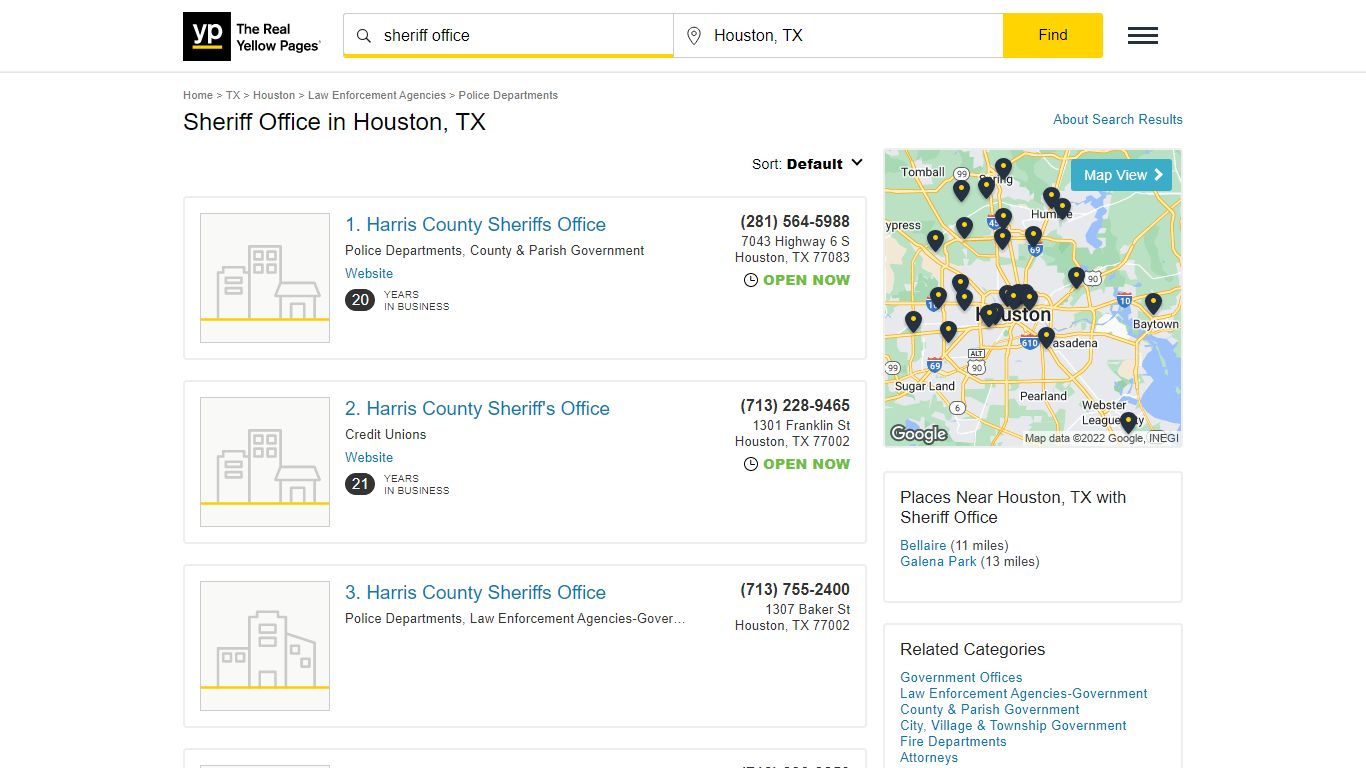 Sheriff Office in Houston, TX with Reviews - YP.com